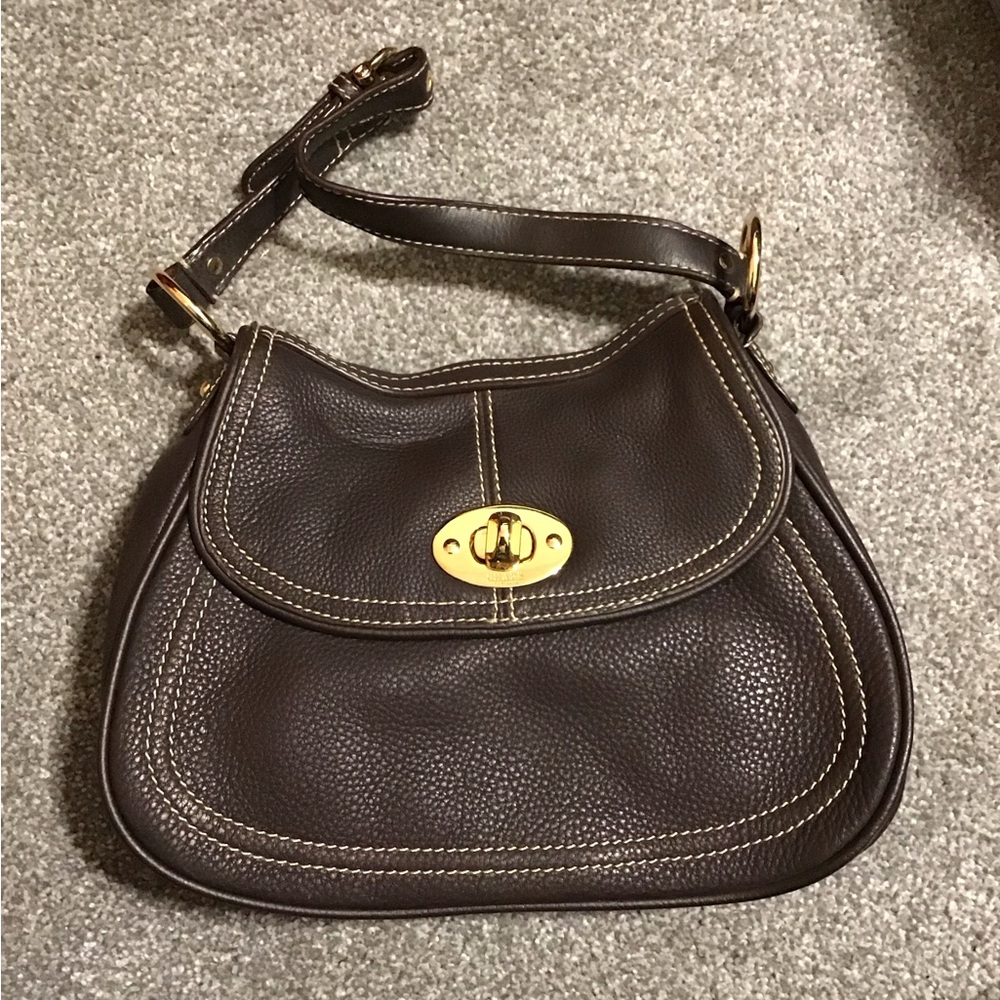 Chaps Leather Shoulder Purse